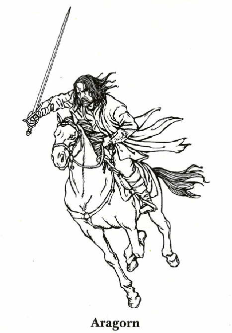 Plansa de colorat cu Lord Of The Rings 2 6